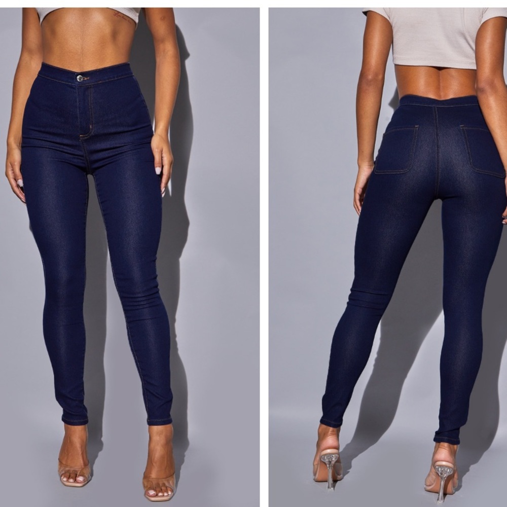 PLT skinny jeans, form fitting and stretchy